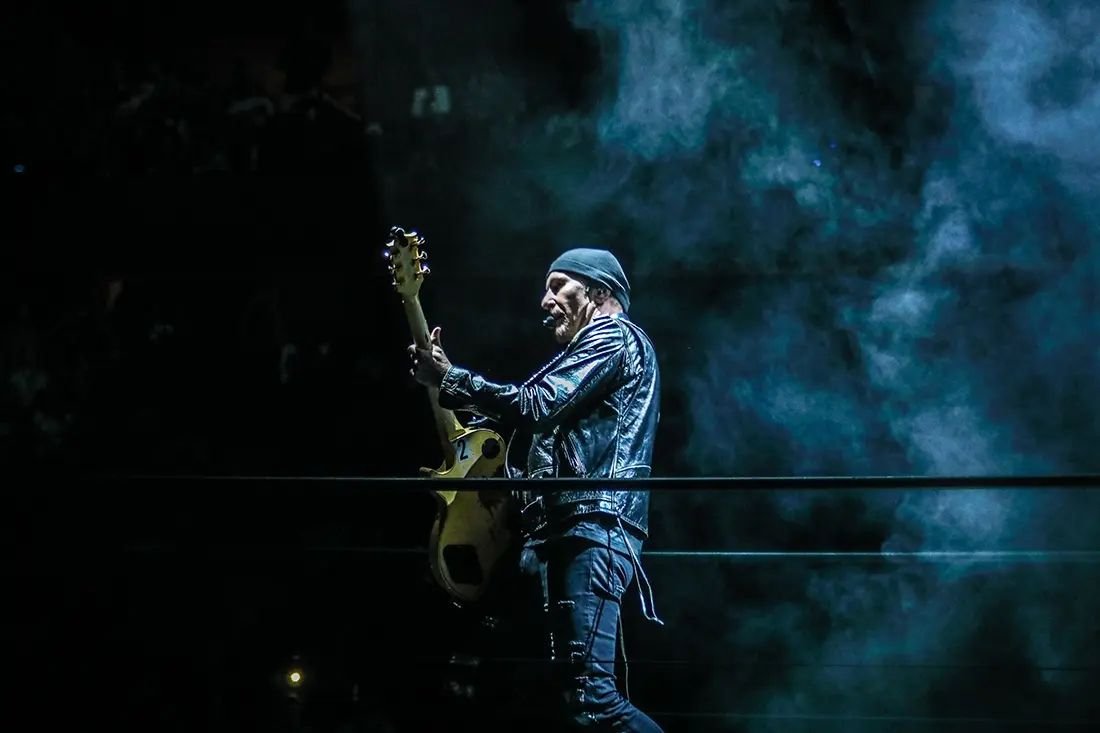 This week, in 2018 U2 performed at @prucenter in NJ. Super fun show with different stages. 
#u2 #bono #theedge #adamclayton #larrymullenjr #concertphotography #musicphotography #concertphotographer #concertphotography #canon #pancakesandwhiskey #nj #