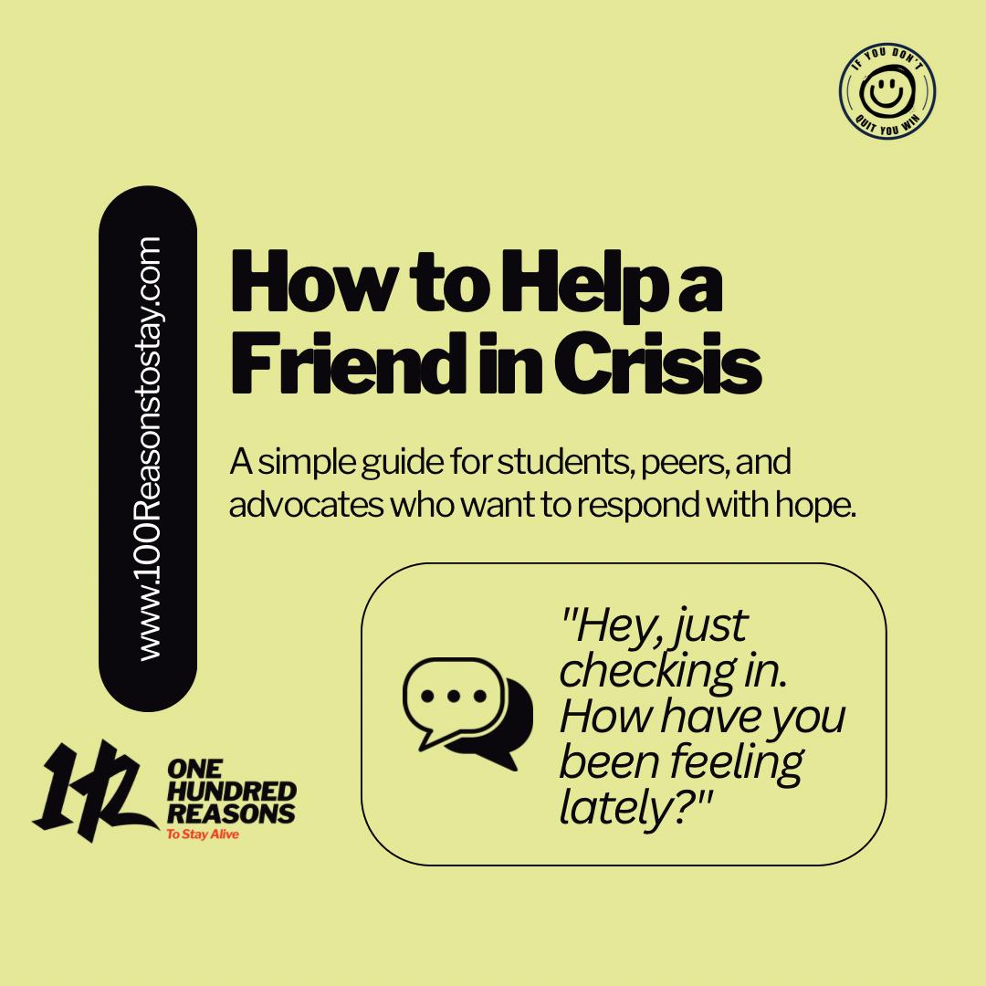 How to Help a Friend in Crisis