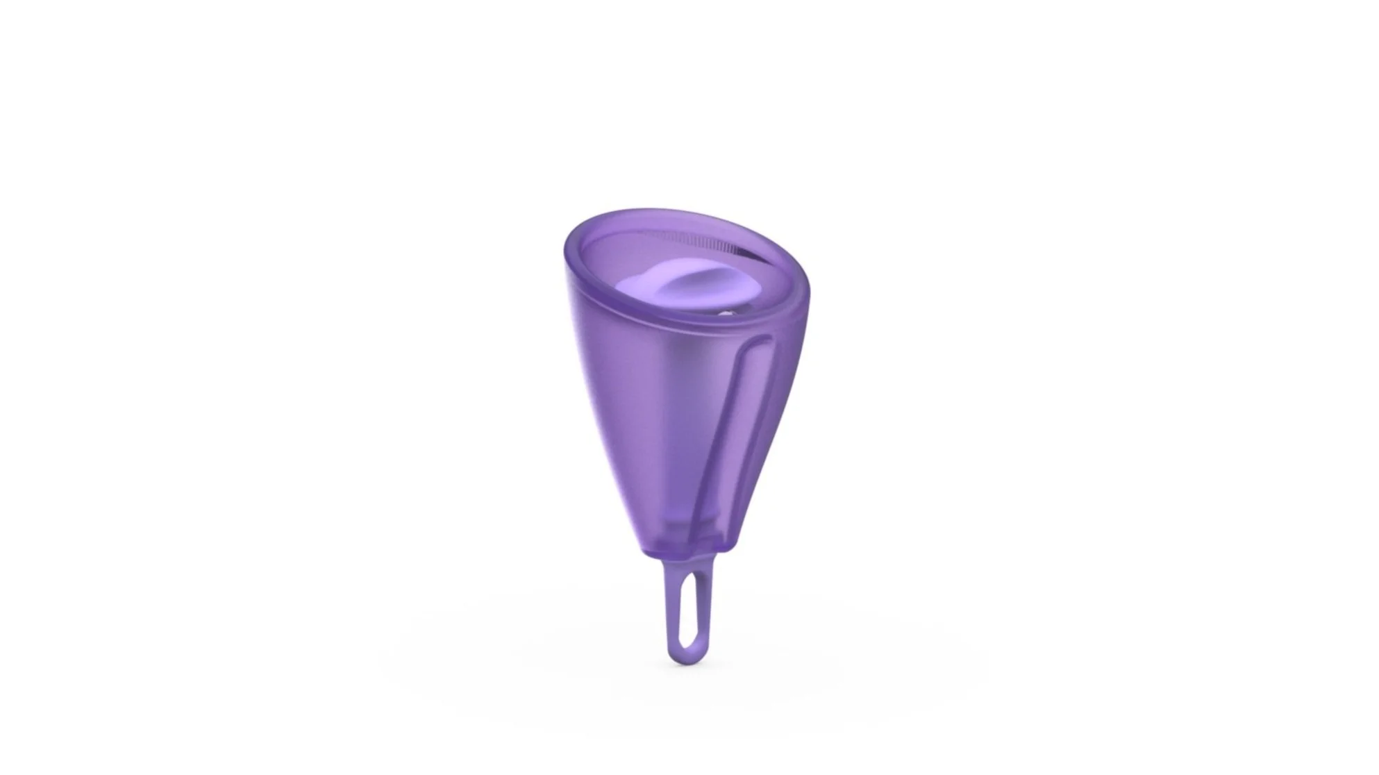 The NovvaCup menstrual cup on a white background.