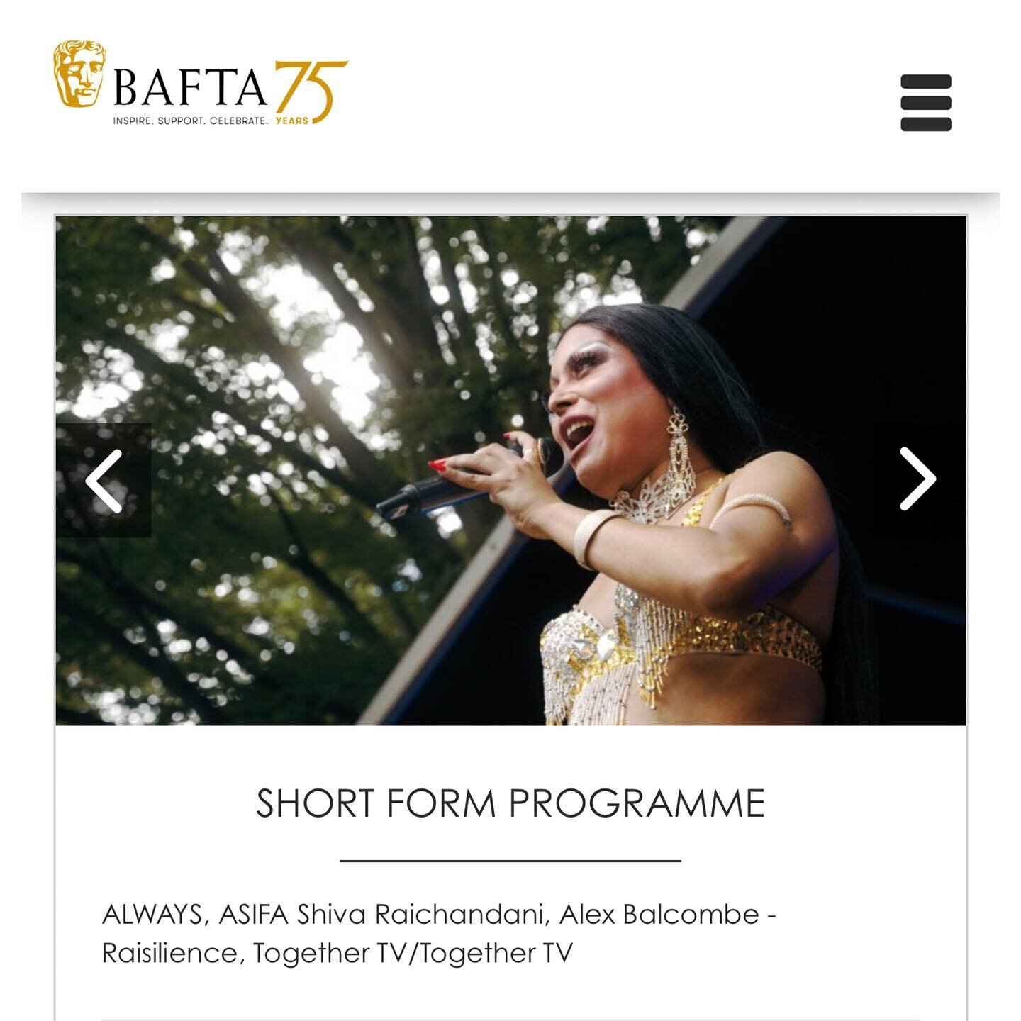 @BAFTA NOMINATED! 😮 @AsifaLahore, we made it! Huge congratulations to everyone that made this film possible, especially @TogetherUKTV for funding + commissioning it.

ALWAYS, ASIFA

Featuring:
Asifa Lahore
Claudia Lahore @itsshepherdsbush 
Maria Lun