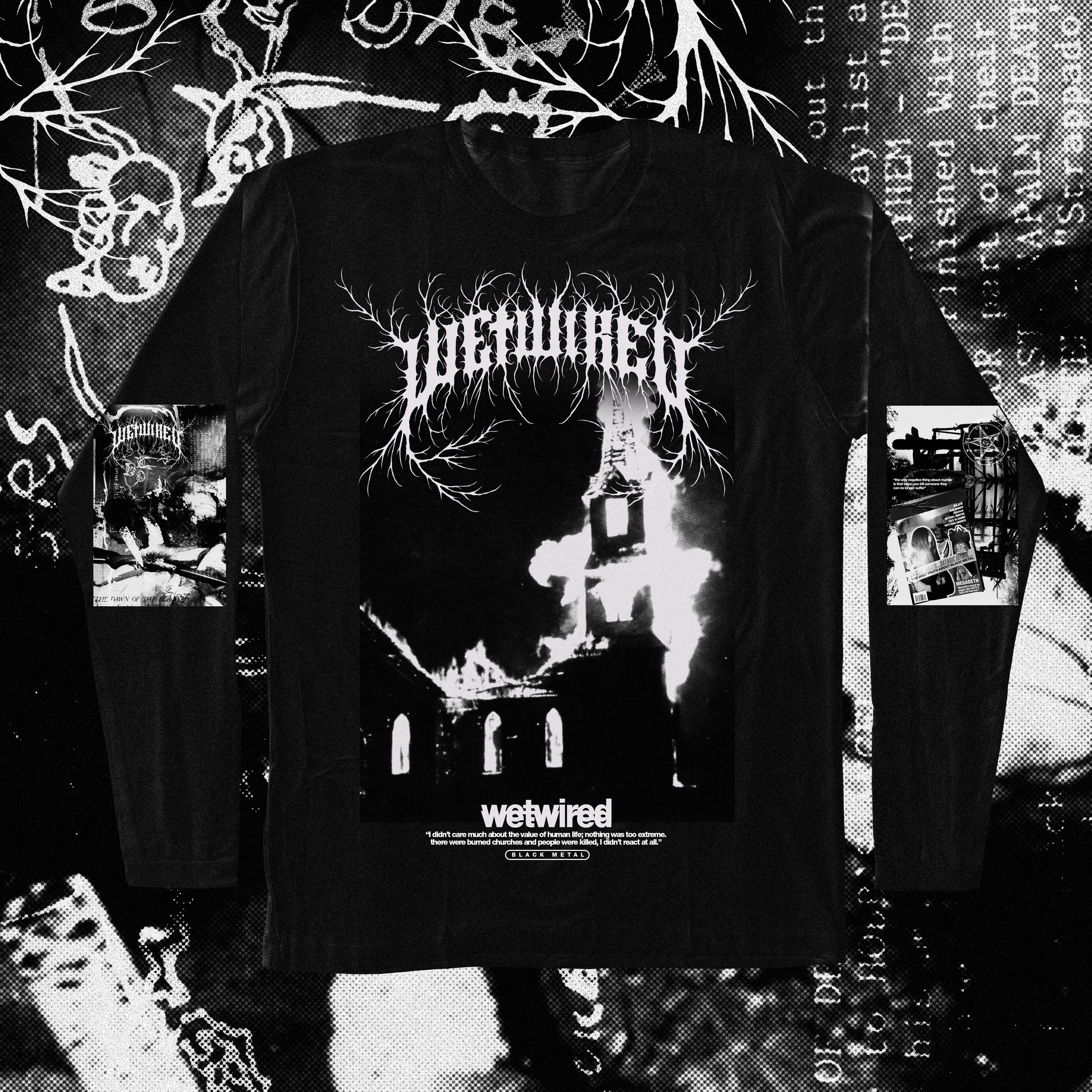 Wetwired black Metal Hoodie Wetwired