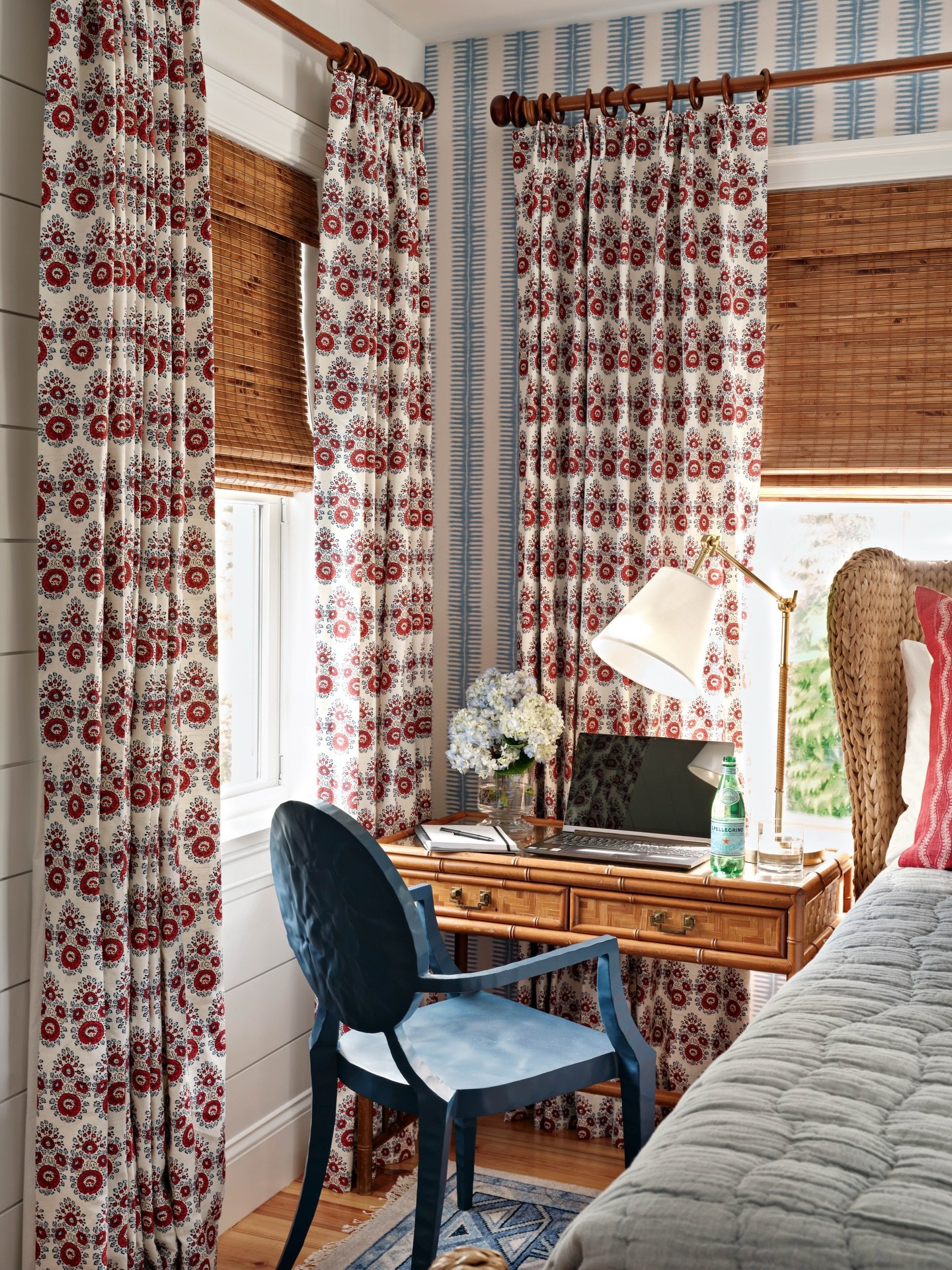 A vacation home should feel like one. Sunny yellows, ocean blues, playful pattern, and plenty of spots to kick back after the beach. Polished and fun, under the same roof.

Interior design: @robingannoninteriors
Photography: @dancutronaphoto