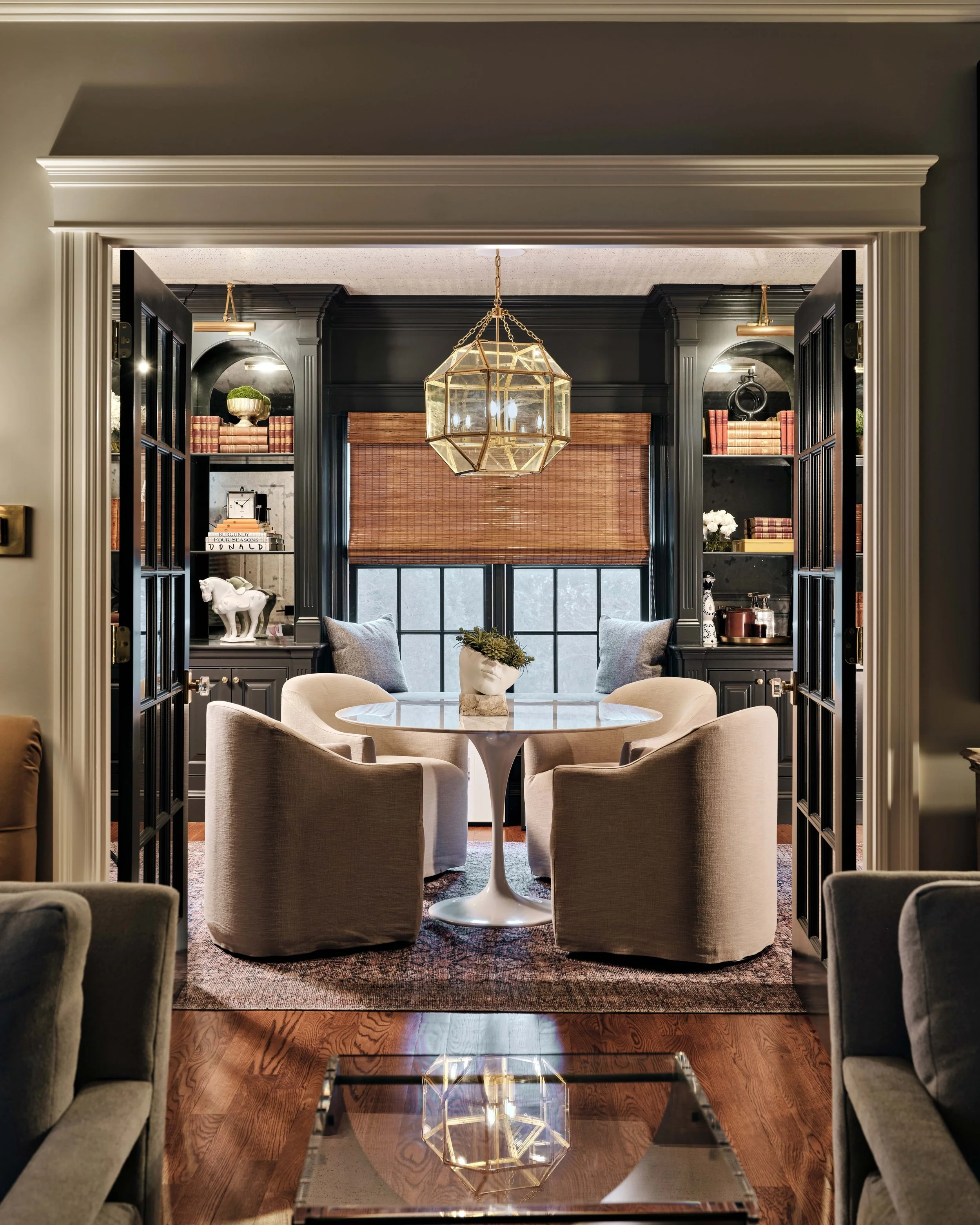 Sometimes the most meaningful transformations come from rethinking how a room could be lived in. This former home office became a moody lounge, giving the homeowners a completely new way to enjoy the space once the day winds down. Swipe to see the ro