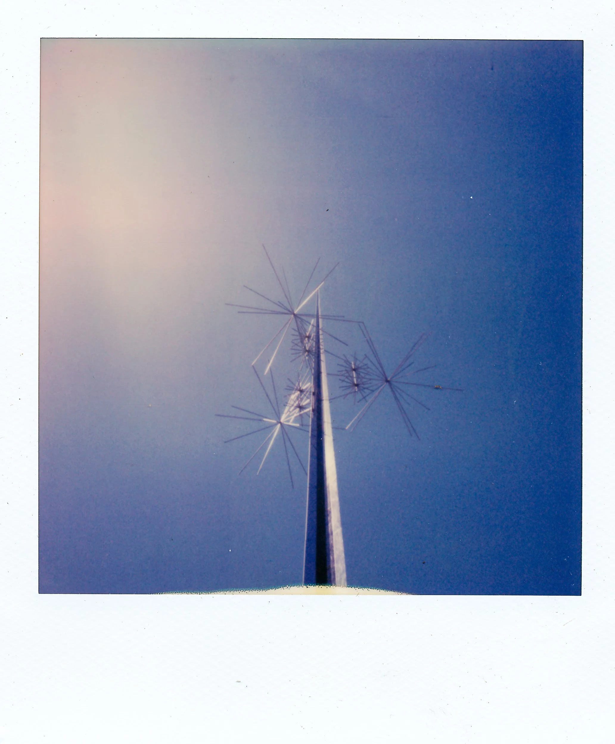 polaroid photograph of Ad Astra sculpture National Air and Space Museum.