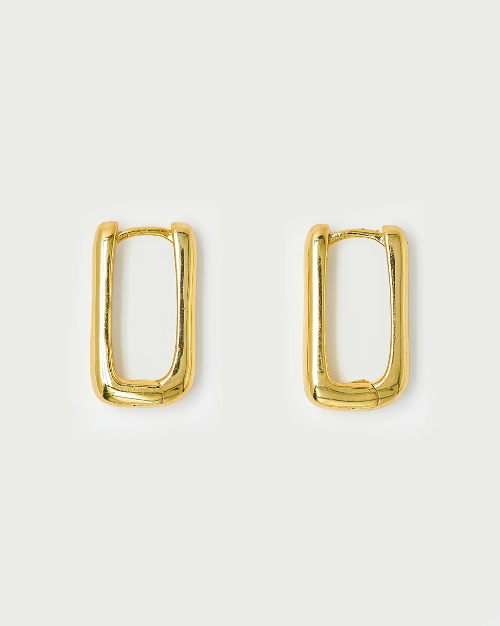 Brie Leon Bloq Earrings Silver