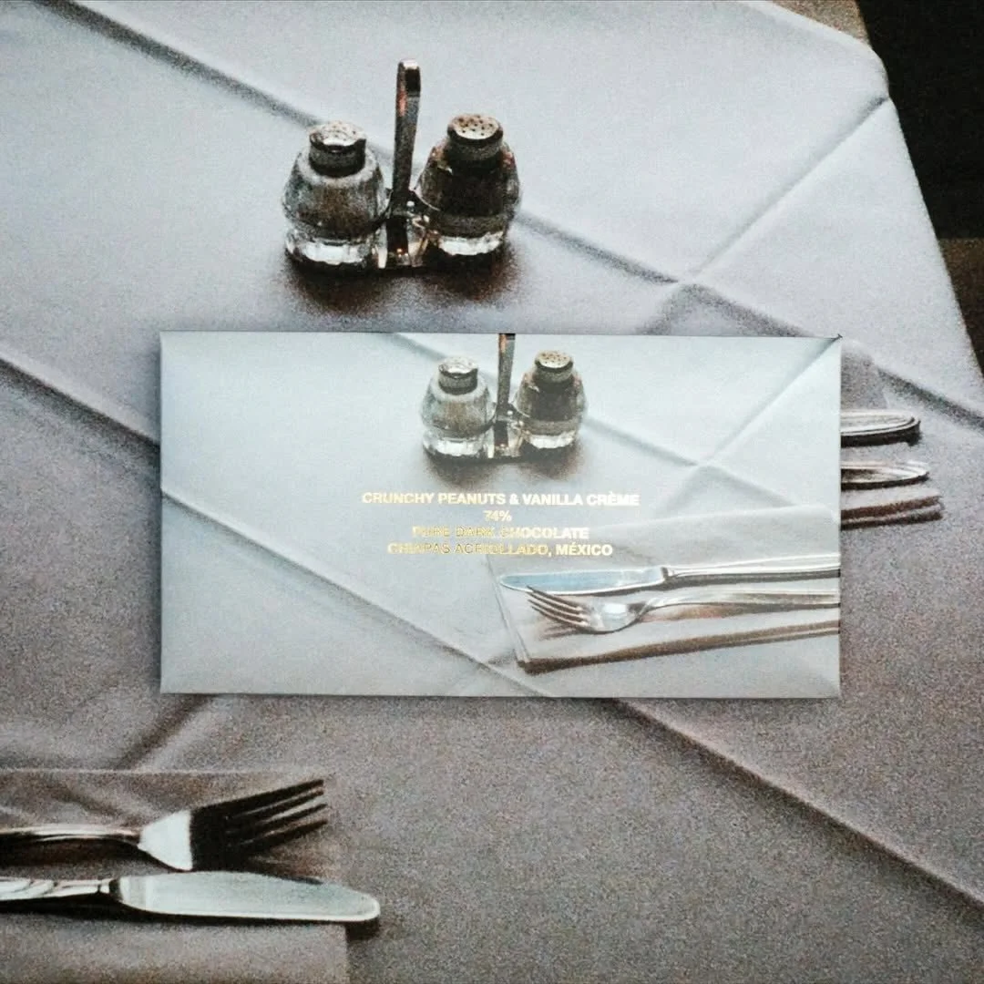 A sophisticated approach to peanut butter , a rich chocolate shell encases crunchy peanut butter and house made vanilla creme a dairy-free blend of organic cashews, infused with genuine vanilla bean @casabosqueschocolate