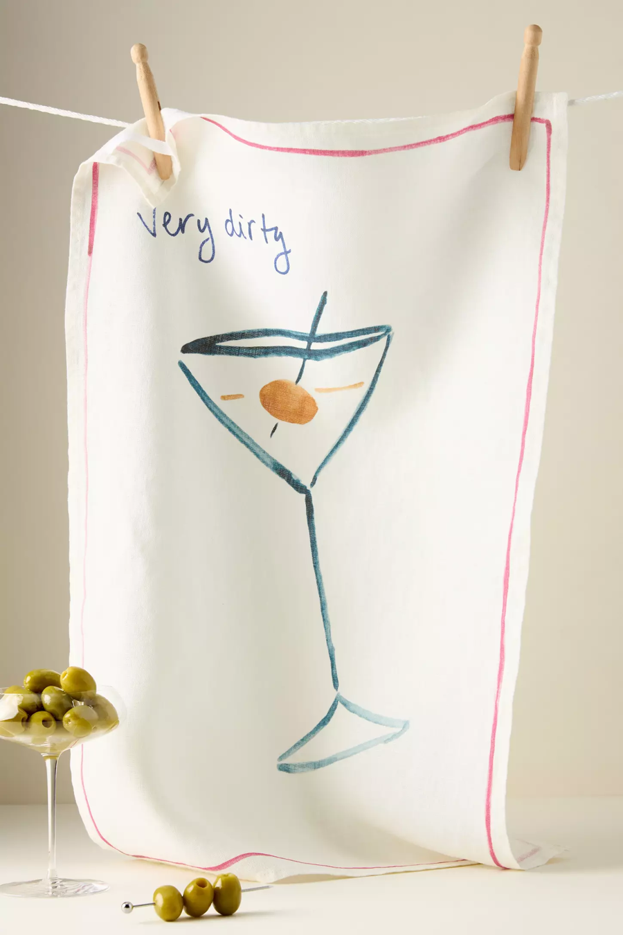 Very Dirty Martini - Linen Tea Towel