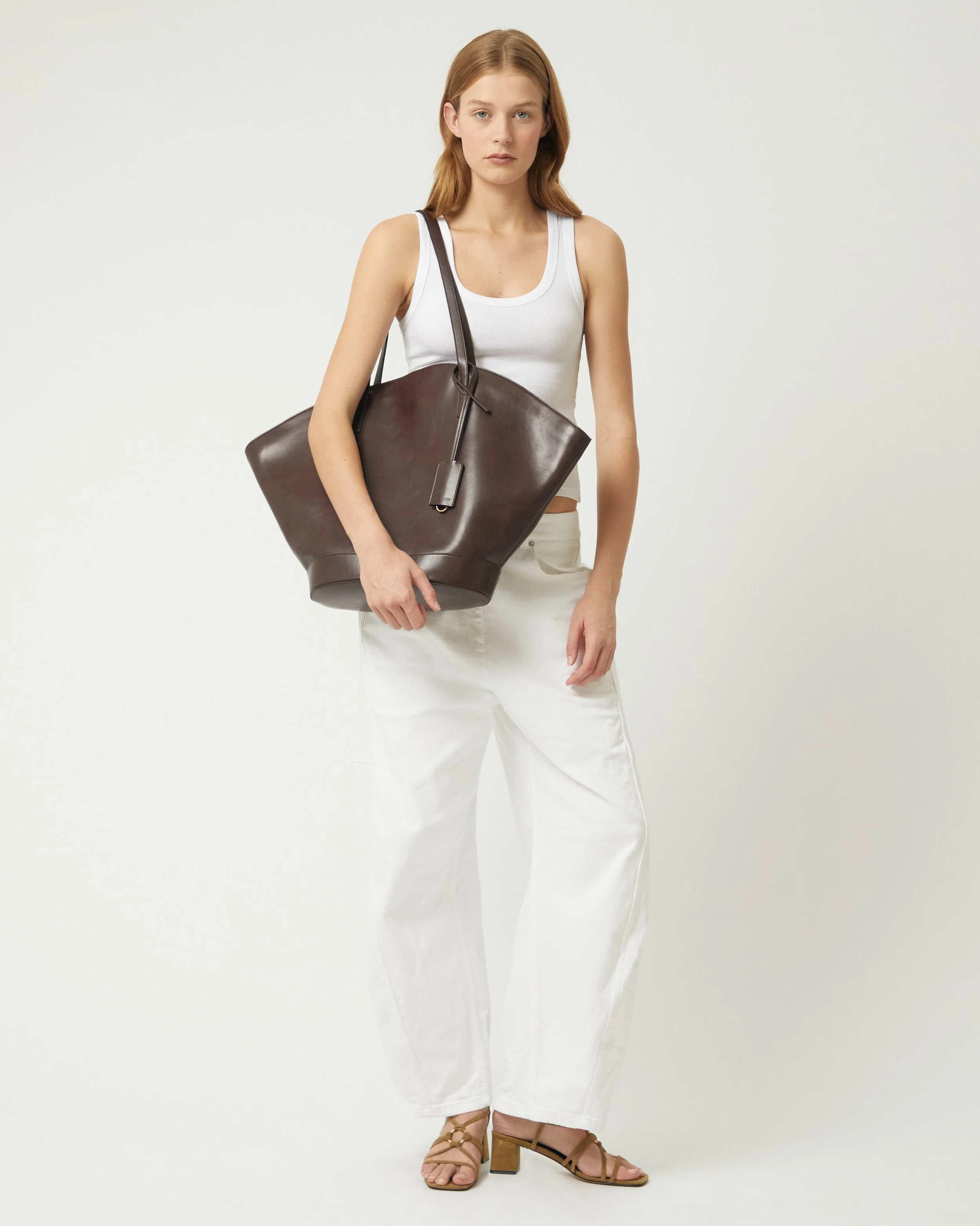 HEATHER TOTE BAG - GANACHE - ON BODY - FRONT.jpg