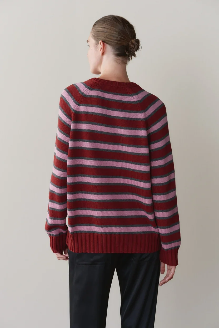 TheCottonKnitStripeV-NeckSweater_Oxblood-Roz-Charcoal_046.webp