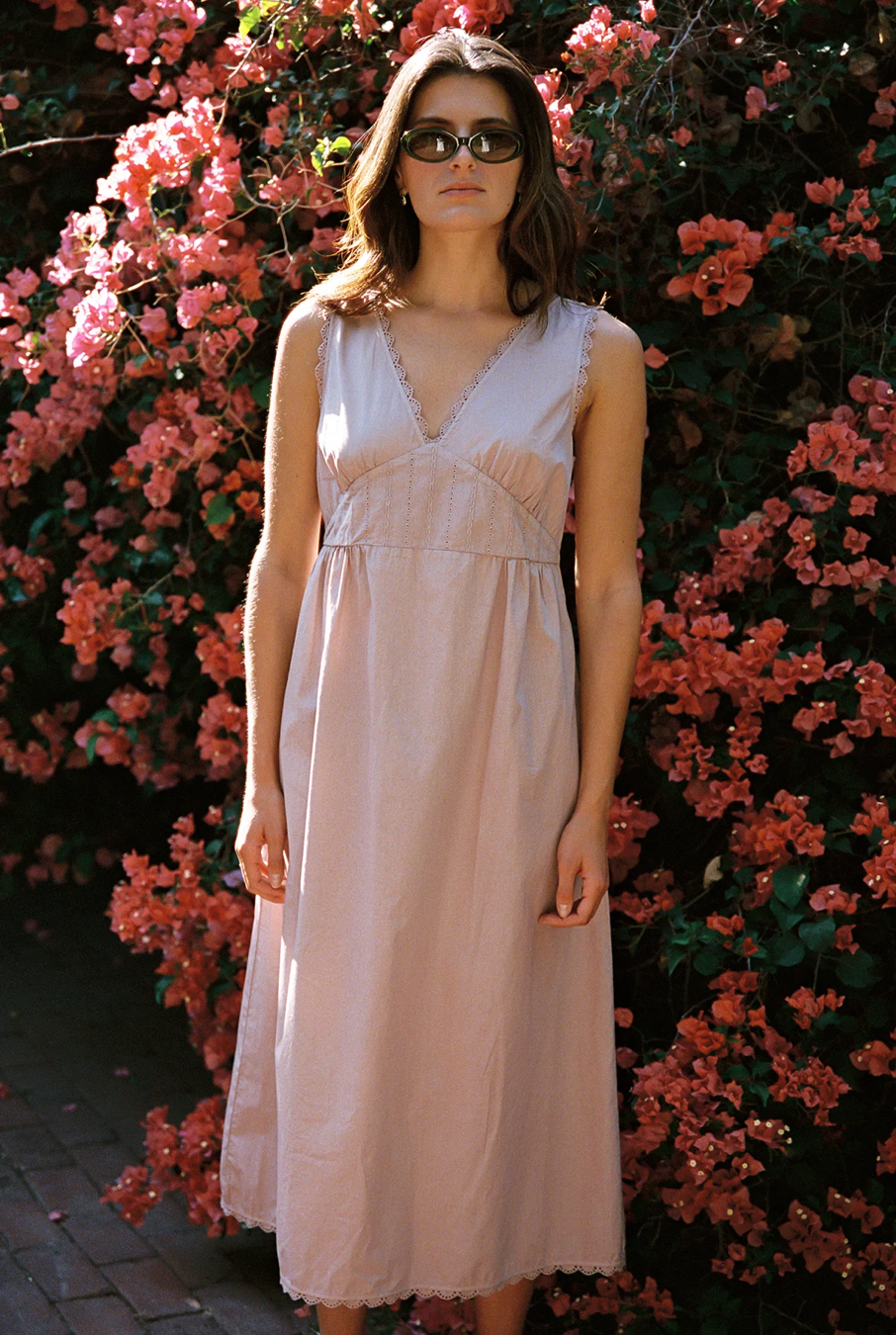 LA Relaxed | Makinna Poplin Dress - Dusty Rose