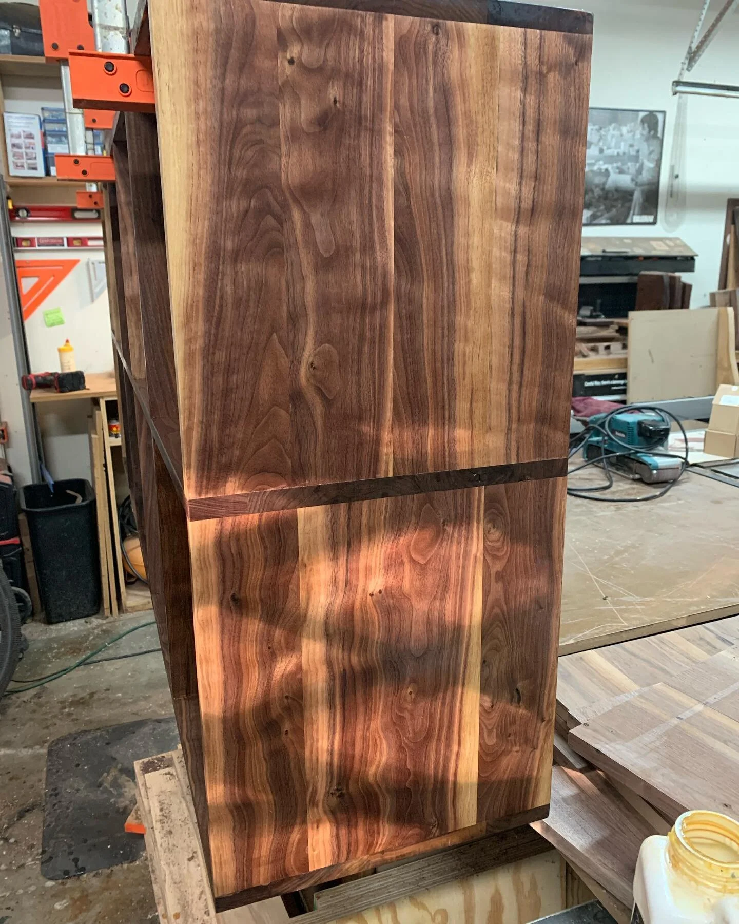 Throwback to a record station we did in October - we had some just amazing walnut.  Fun project.  #the1906gents #recordcollection #music #entertainment #home #decor