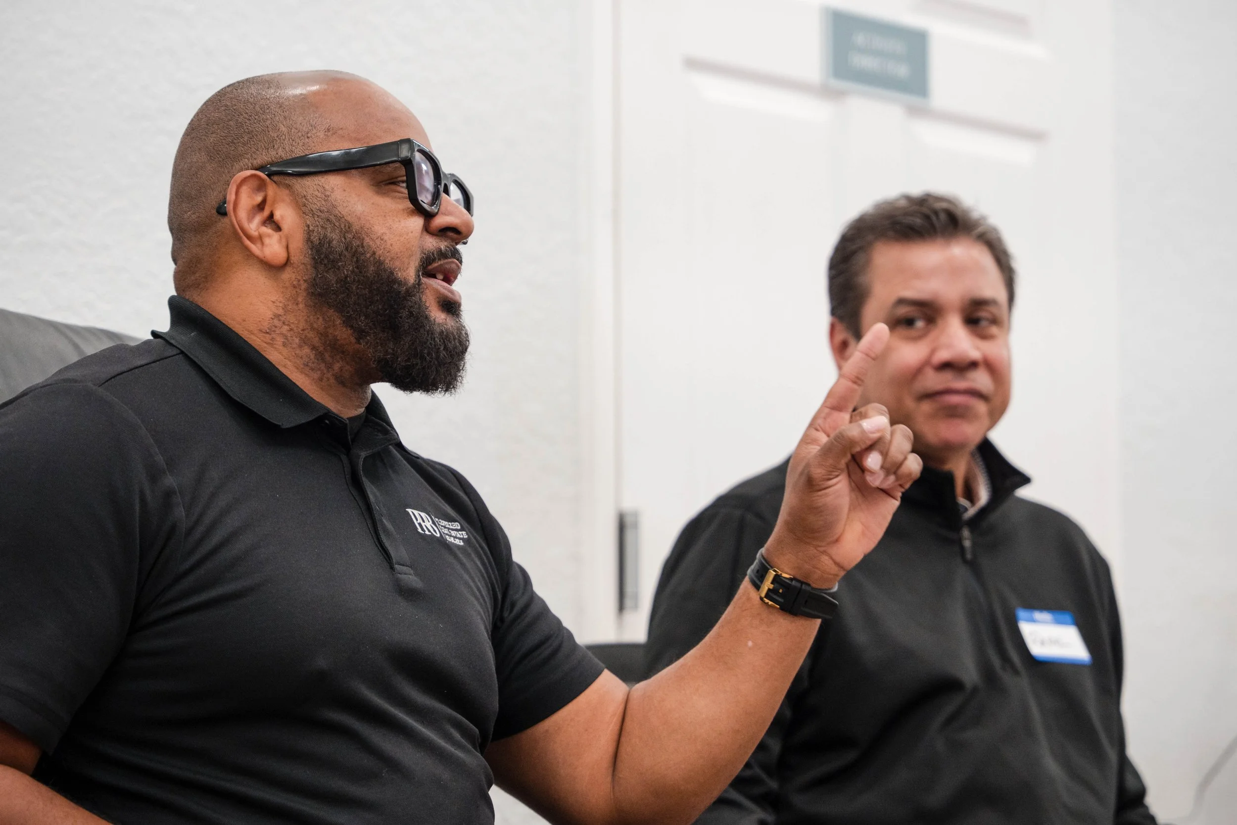 Corporate conference keynote speaker presenting to audience