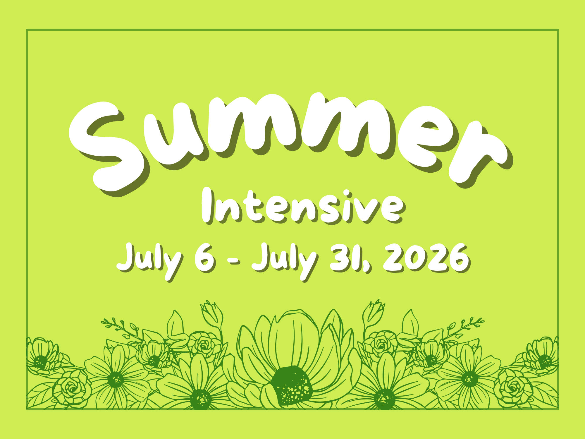 Summer Intensive I 
