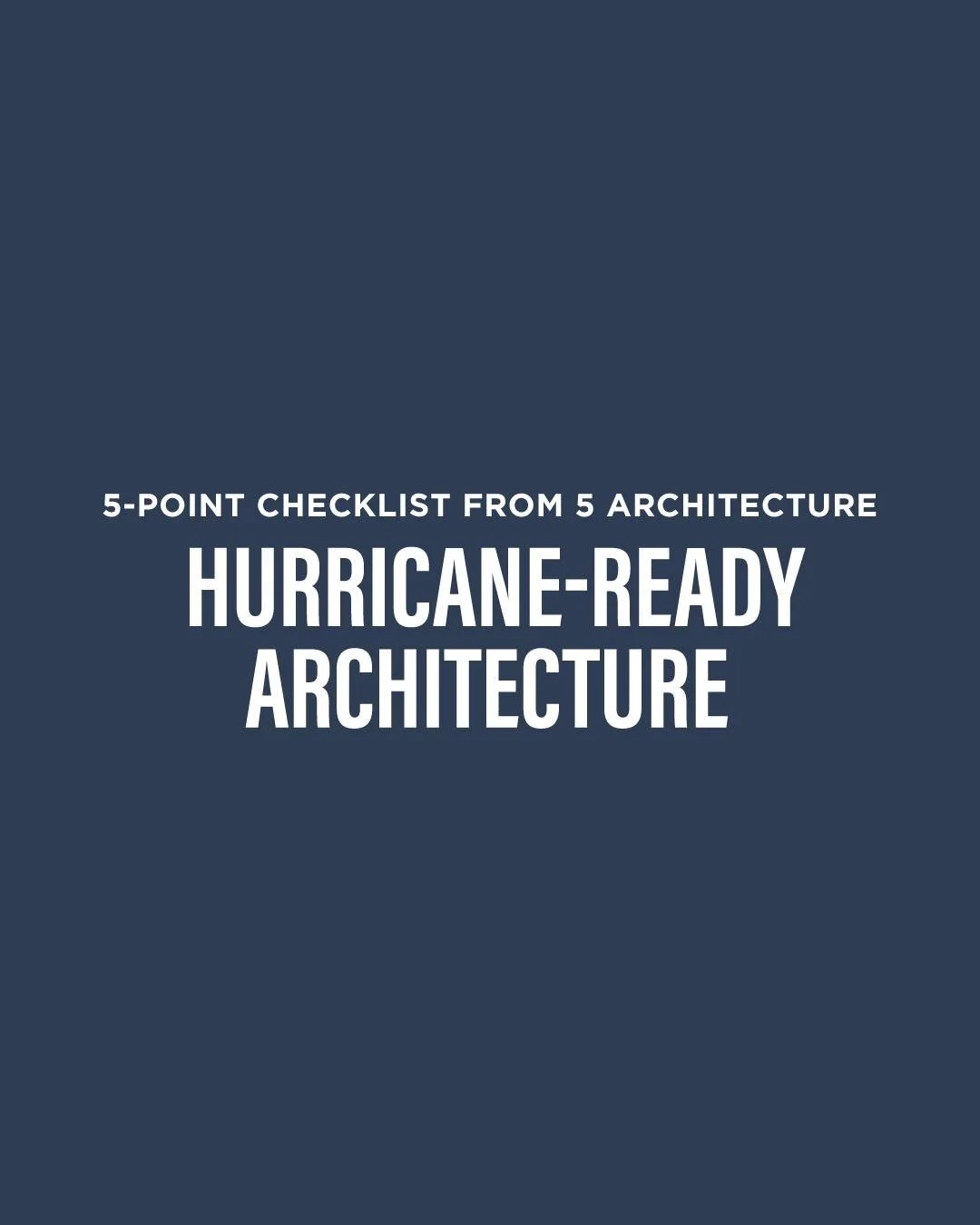 Florida&rsquo;s storm season isn&rsquo;t a surprise&mdash;but building damage can be. At 5 Architecture, we design commercial spaces to resist, recover, and remain operational. From reinforced roofs to site drainage and moisture-resistant materials, 