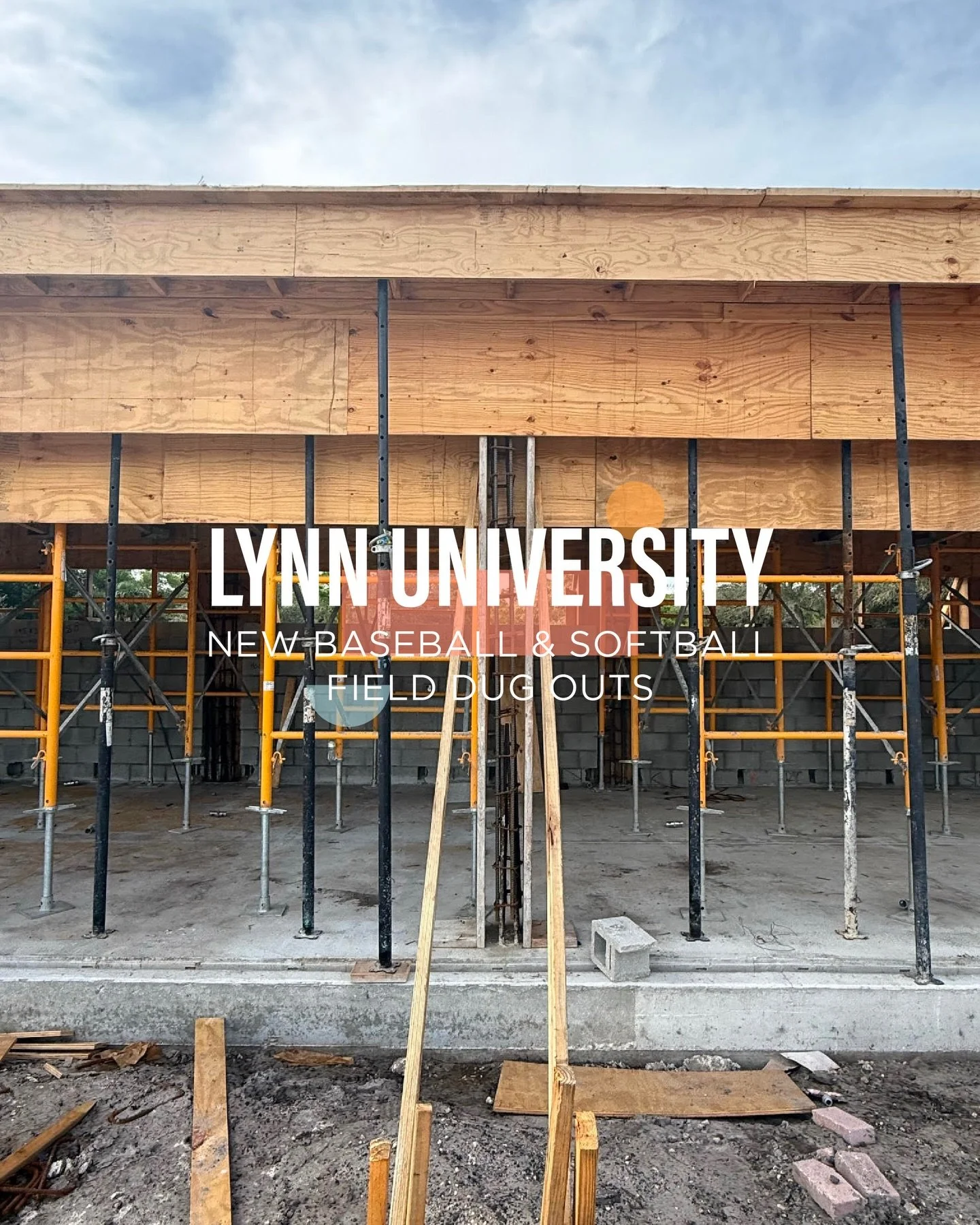 We&rsquo;re making great progress at the Lynn University Baseball and Softball Field dugouts!

Using poured-in-place concrete, we were able to create long, open sobs that makes the baseball players ability to see the field completely clear.

While it