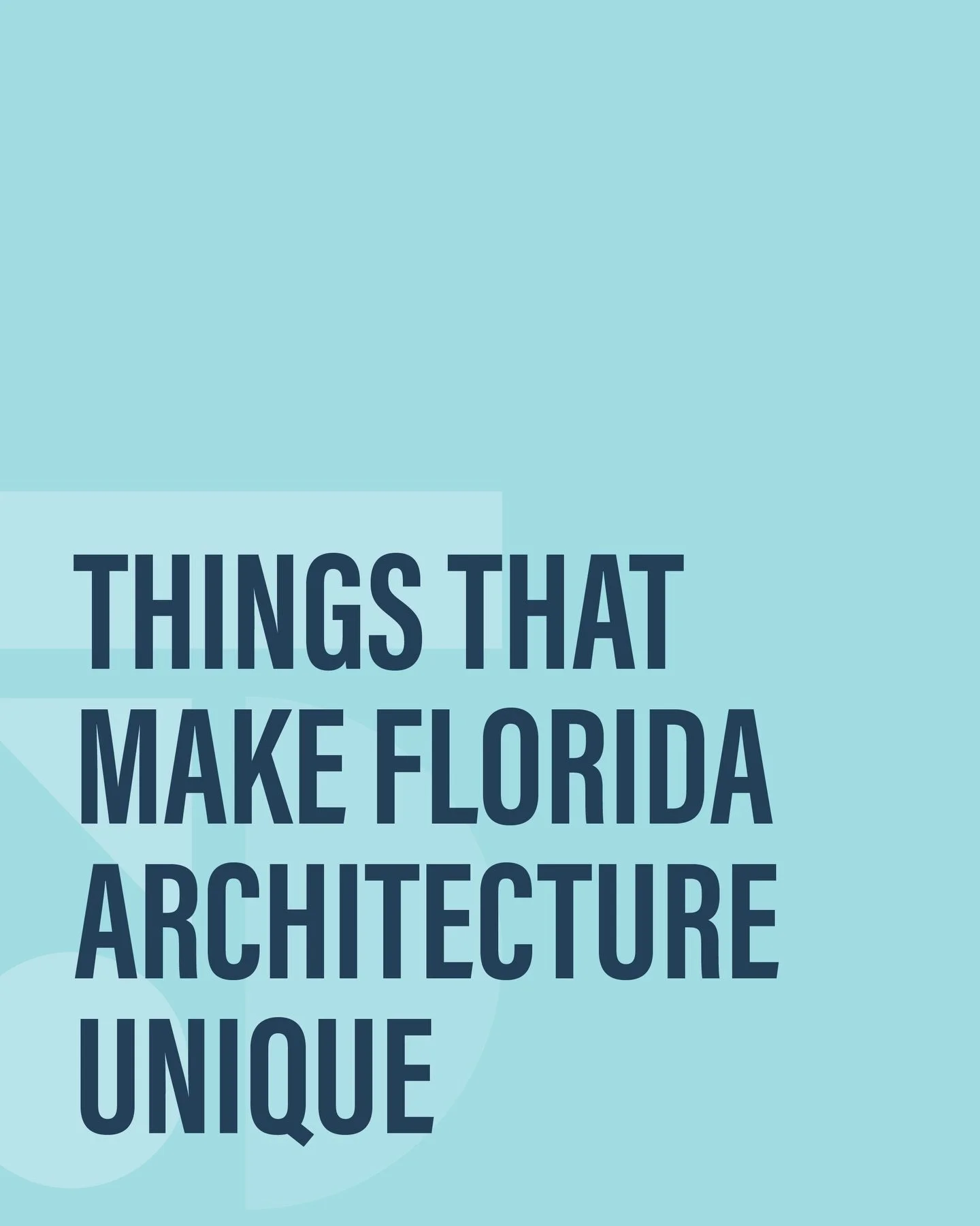 South Florida architecture is unique. Not just for its bold design and high demand, but for the structural considerations that come with the climate.

Intense sun and hurricane-force winds make it so buildings here must be designed to perform as well