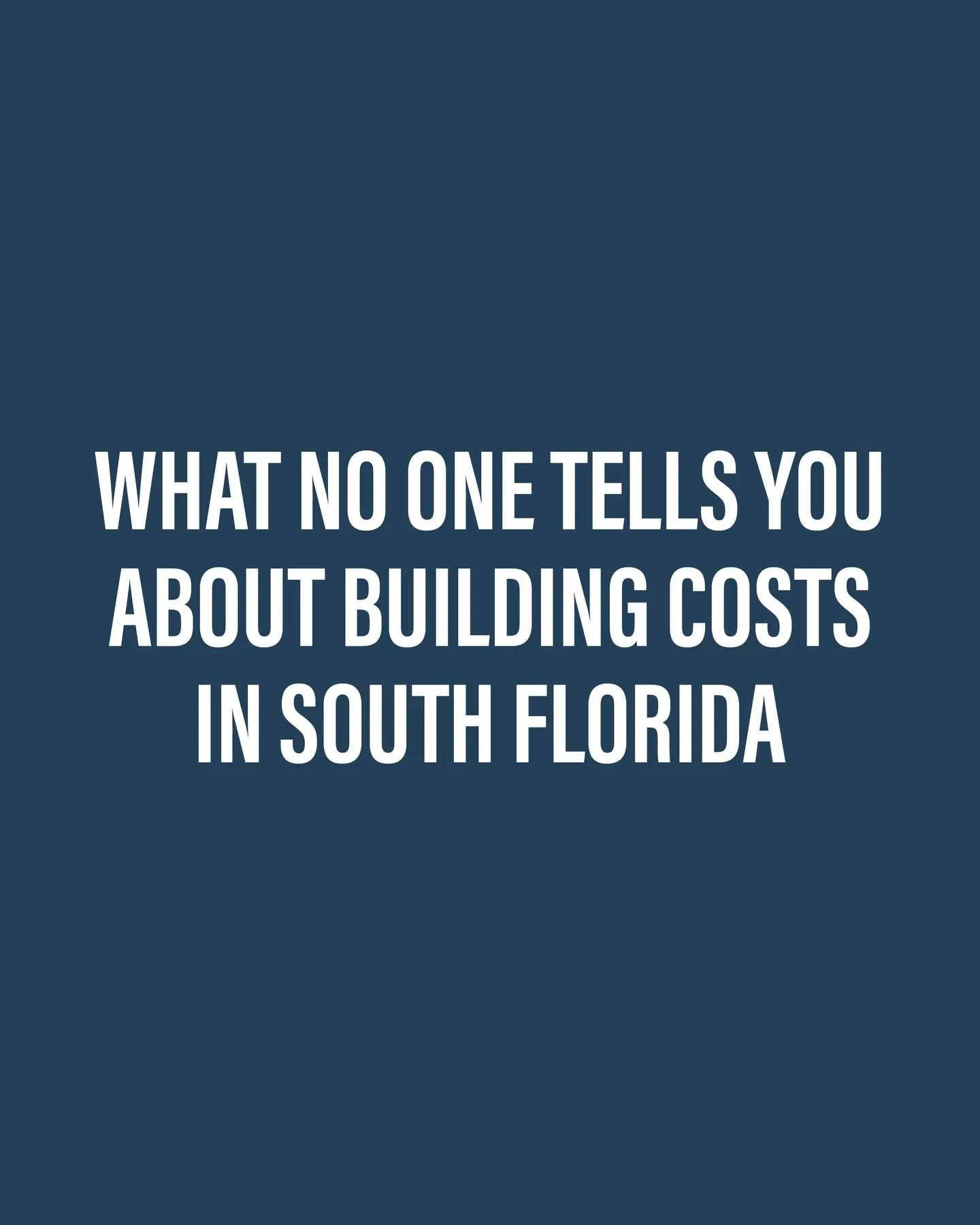 How much does it really cost to build in South Florida?
There&rsquo;s a lot that goes into budgeting costs and initial building stages, and being based in one of the hottest markets always tends to hike things up a notch.
Florida has the unique cha