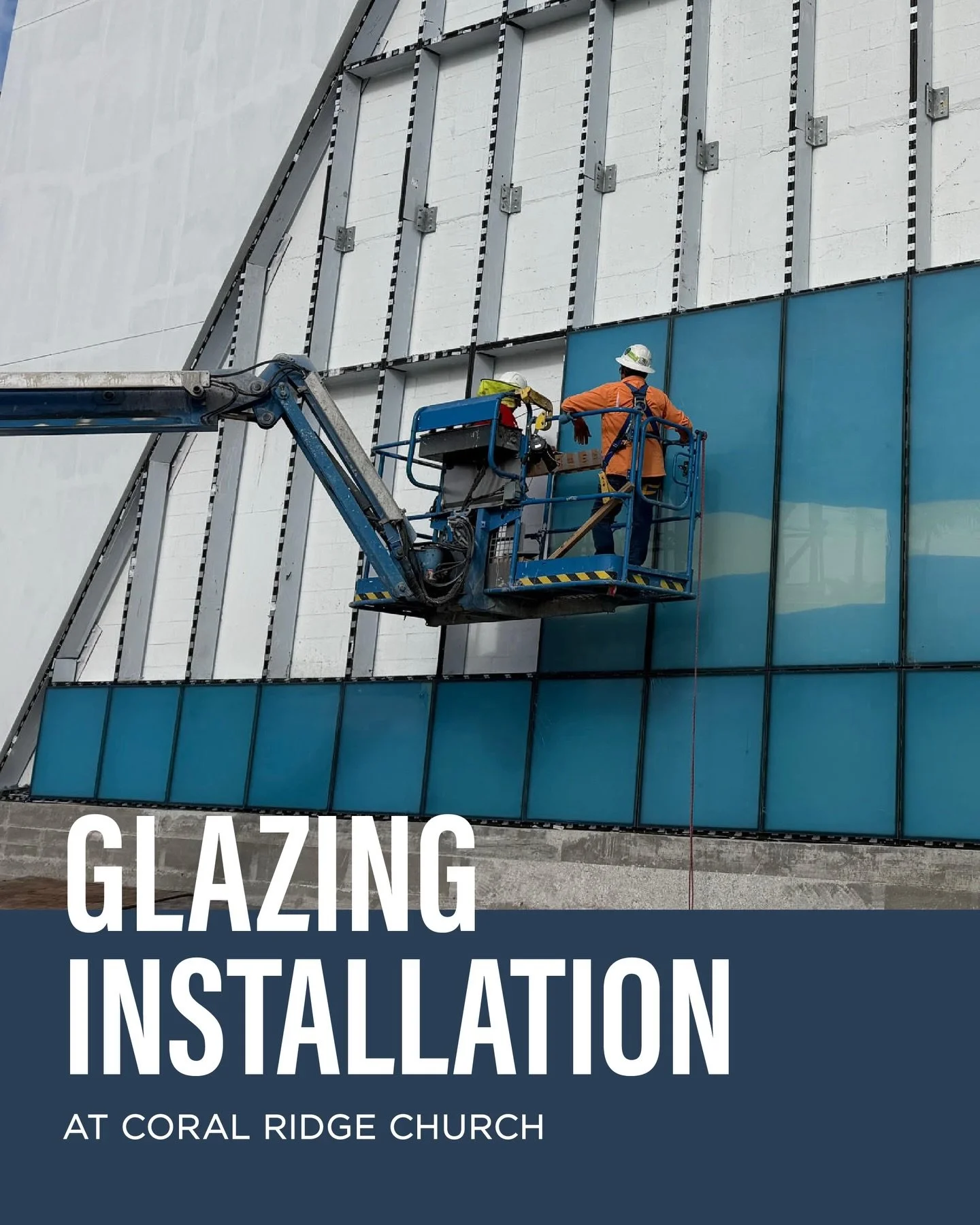 THIS IS TEAMWORK!

Lots of coordination needed to happen to execute this glazing and facade detail at Coral Ridge Church!

Our contractor and their site team really made this area work out perfectly and it&rsquo;s so rewarding watching this project c