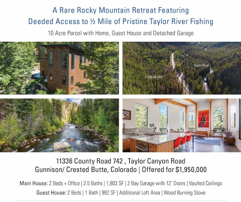 🎣 Fishing Fanatics &mdash; This One&rsquo;s for YOU! 🏞️

Dreaming of casting your line just across the street from your own 10-acre mountain retreat? This stunning escape offers deeded access to a half mile on the world-famous Taylor River &mdash; 