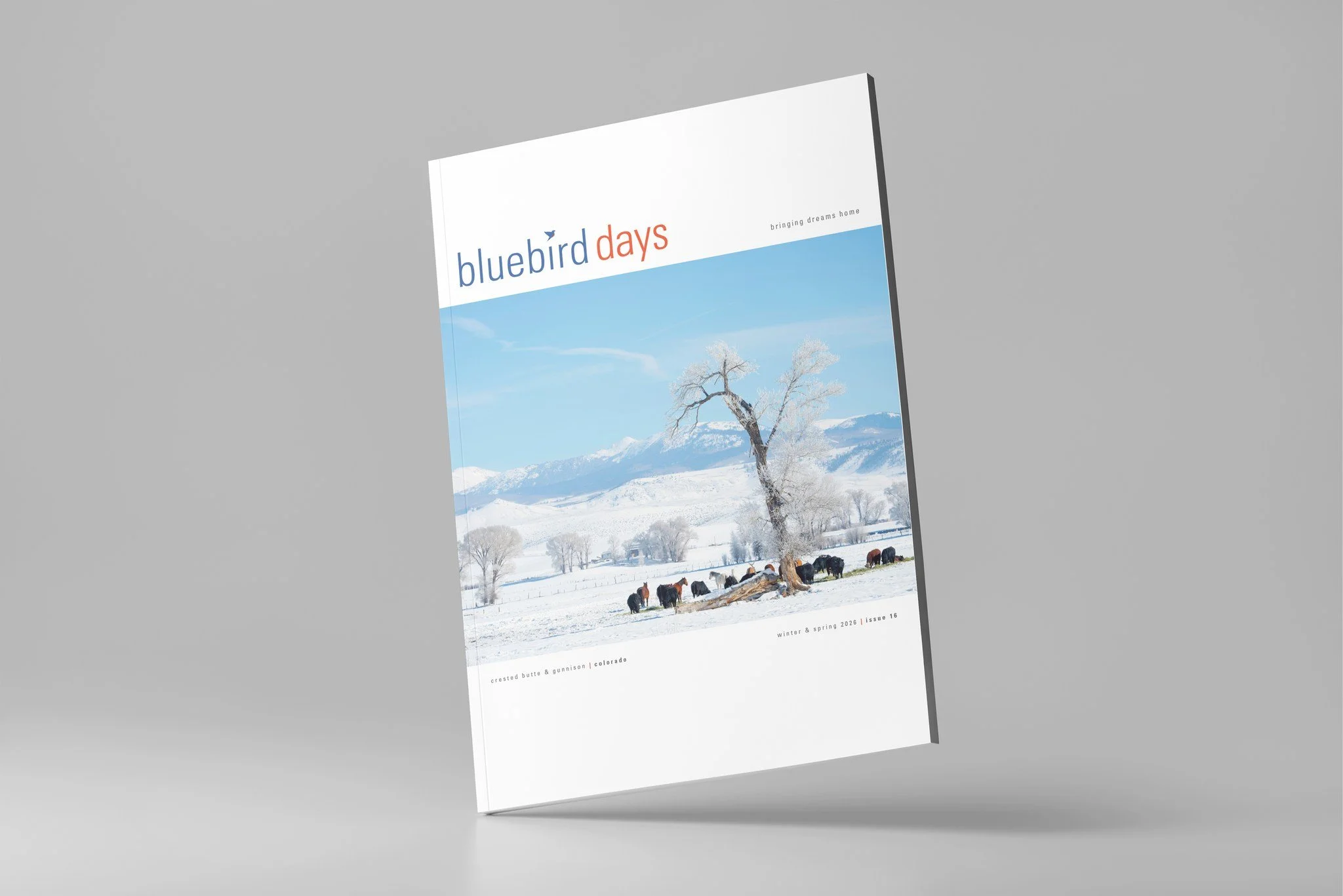 The latest issue of Bluebird Days Magazine is here, marking the 16th edition of Bluebird Real Estate's signature publication. Now available at Bluebird&rsquo;s Elk Avenue office in Crested Butte, Main Street office in Gunnison, and select locations a
