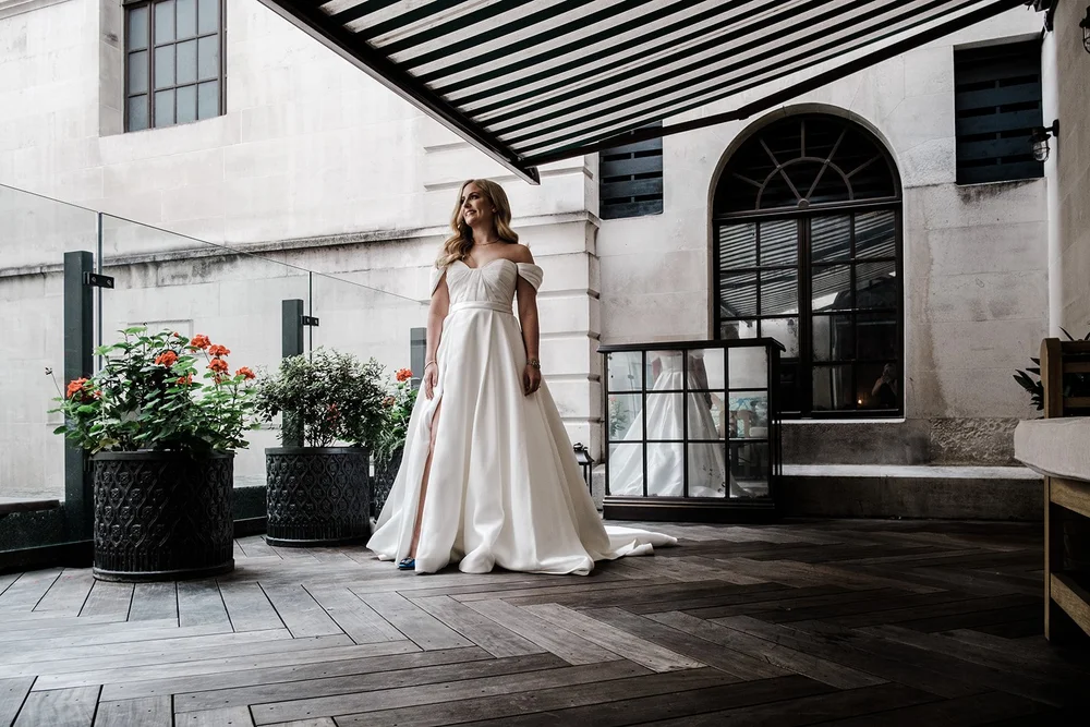 Jen getting ready at The Ned Hotel on the morning of her London wedding - 7