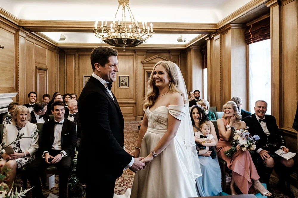 Jen and Rich&rsquo;s wedding ceremony in the RWB Room at The Ned Hotel - 5