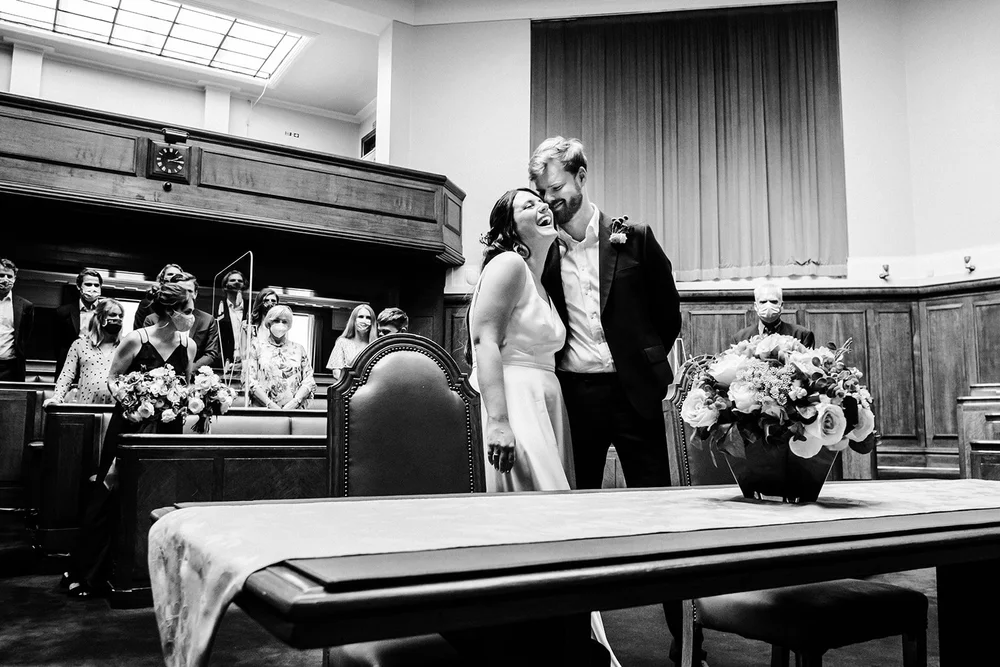 Paddy and Marija getting ready for their Wandsworth Town Hall wedding - 6