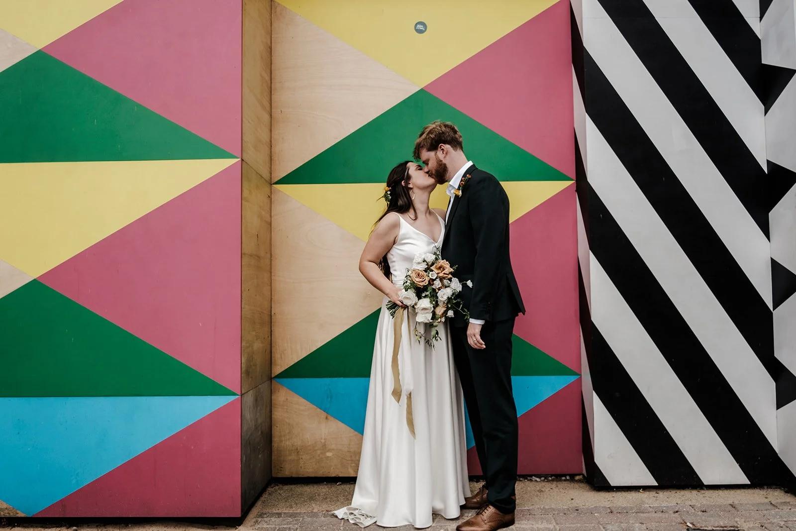 Paddy and Marija after their Wandsworth Town Hall wedding ceremony in London