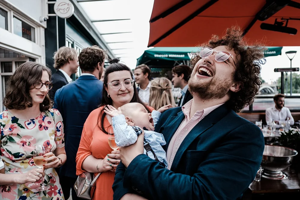 Paddy and Marija&rsquo;s wedding portraits by the River Thames at Battersea - 1