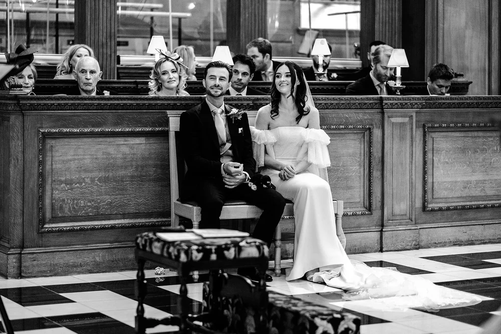 Jade and Adam&rsquo;s wedding ceremony at St Bride&rsquo;s Church on Fleet Street - 3