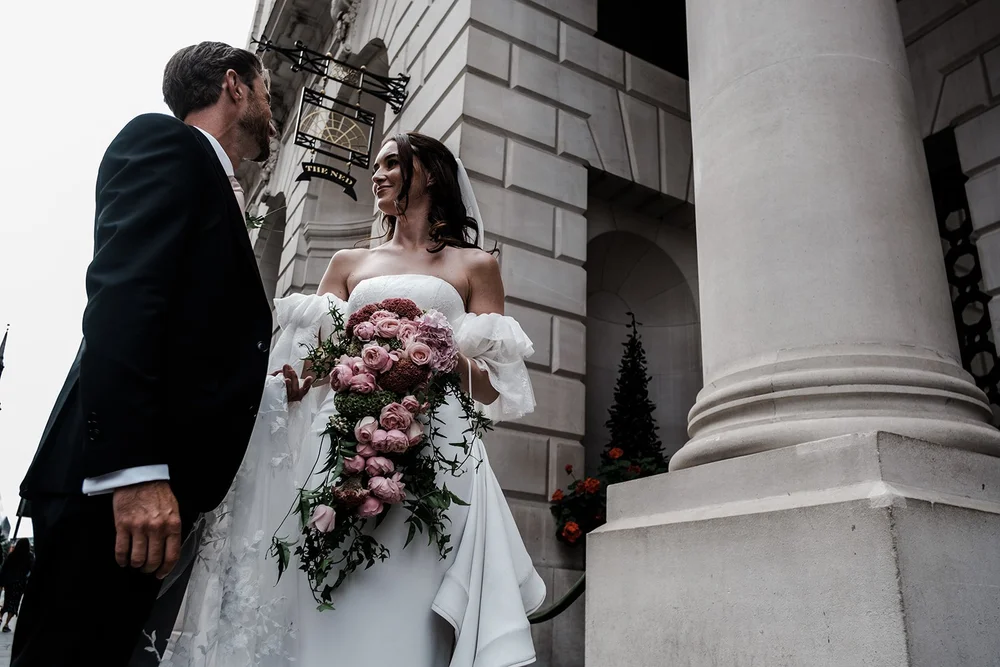 Jade and Adam photographed in the City of London outside The Ned - 3