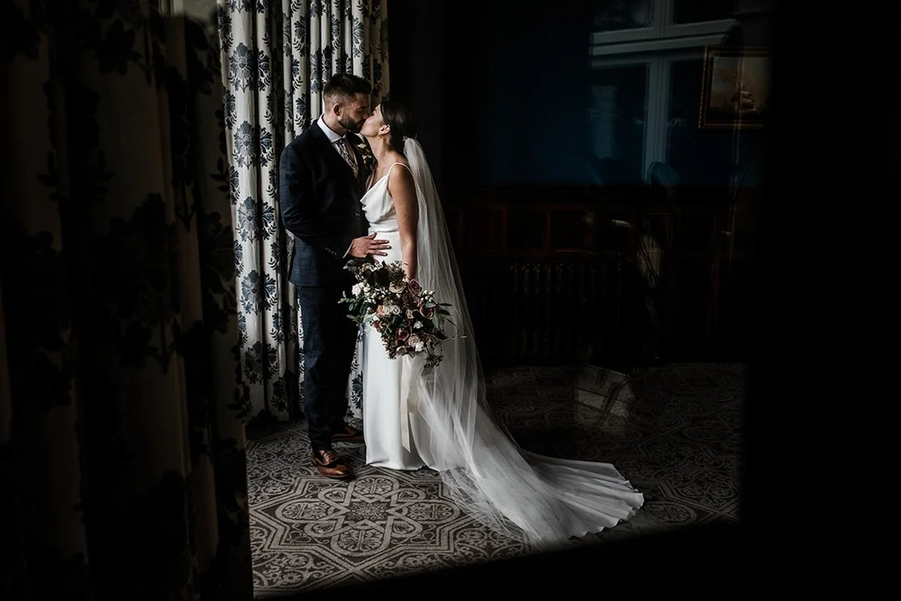 A quiet portrait of Sarah and Josh as the light went at Clevedon Hall