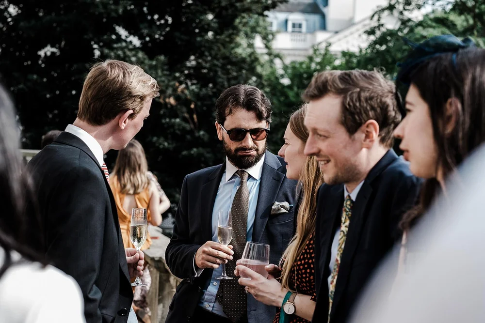 Guests talking together during the drinks reception at Middle Temple