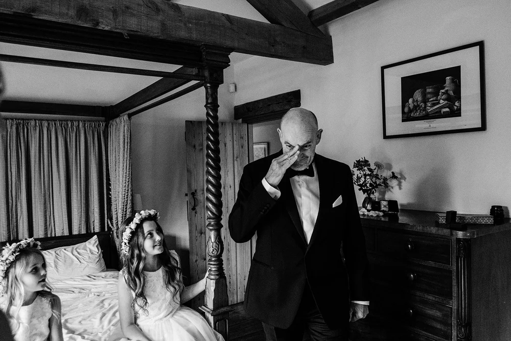 Becca and Scott getting ready for their Upton Barn wedding in Devon - 5