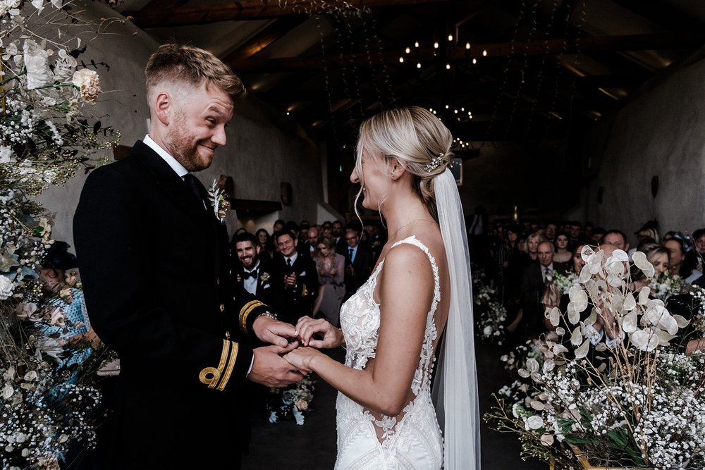 Dance floor celebrations at Becca and Scott&rsquo;s Upton Barn wedding - 1