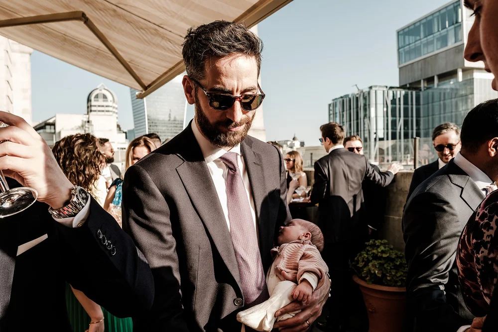 Drinks reception on the terrace at The Ned Hotel after the ceremony - 5