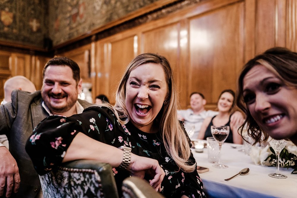 The wedding breakfast and speeches in the Tapestry Room at The Ned - 6