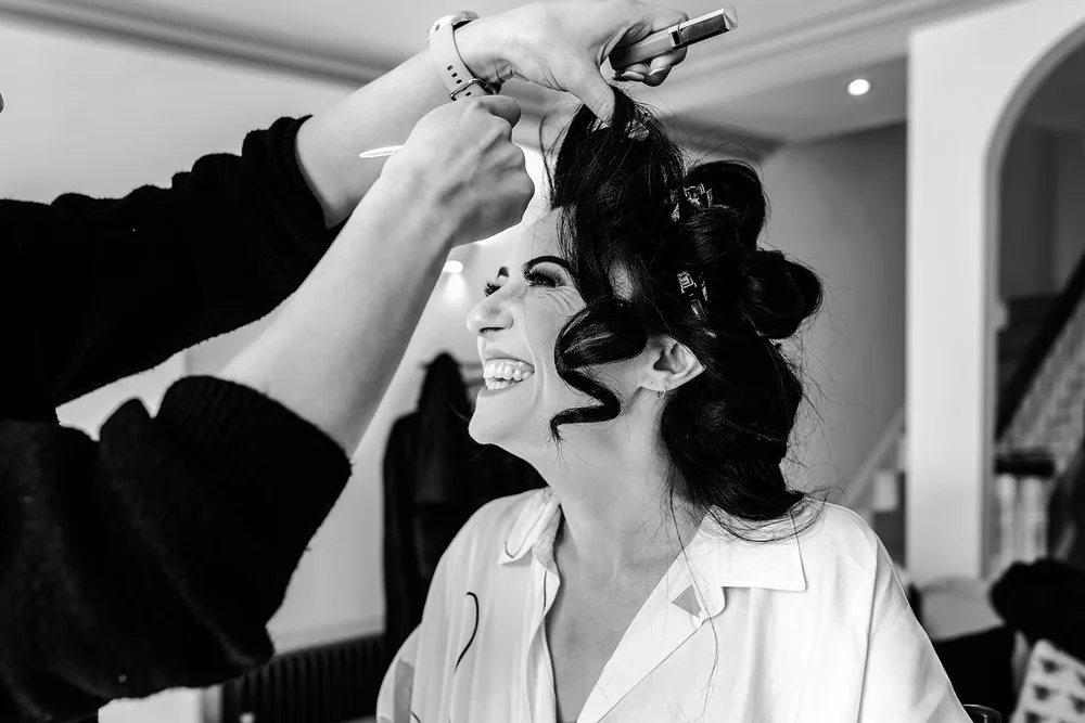 Alice getting ready on the morning of her wedding at The Mount Without, Bristol - 1