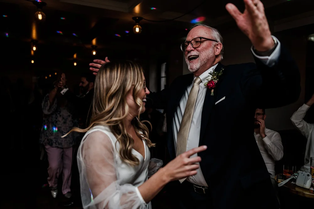 Dancing at The Italian Greyhound after a Marylebone Town Hall wedding - 5