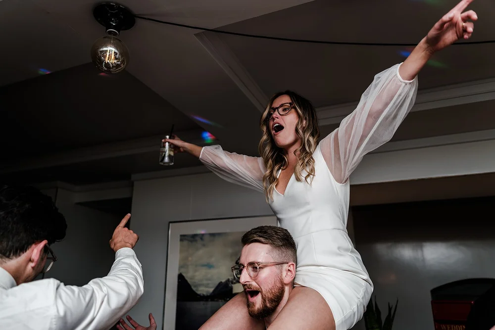 Dancing at The Italian Greyhound after a Marylebone Town Hall wedding - 11