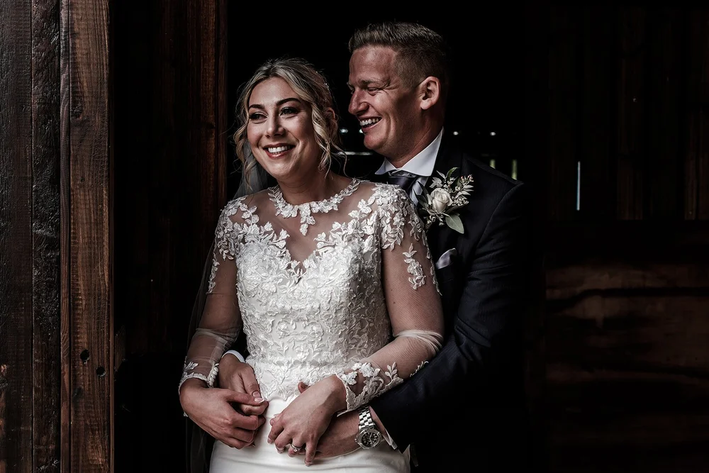 Lauren and Tom close together during the evening reception