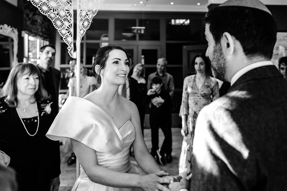 Michelle and Robin&rsquo;s Jewish wedding ceremony under the chuppah at The Phene, Chelsea - 6