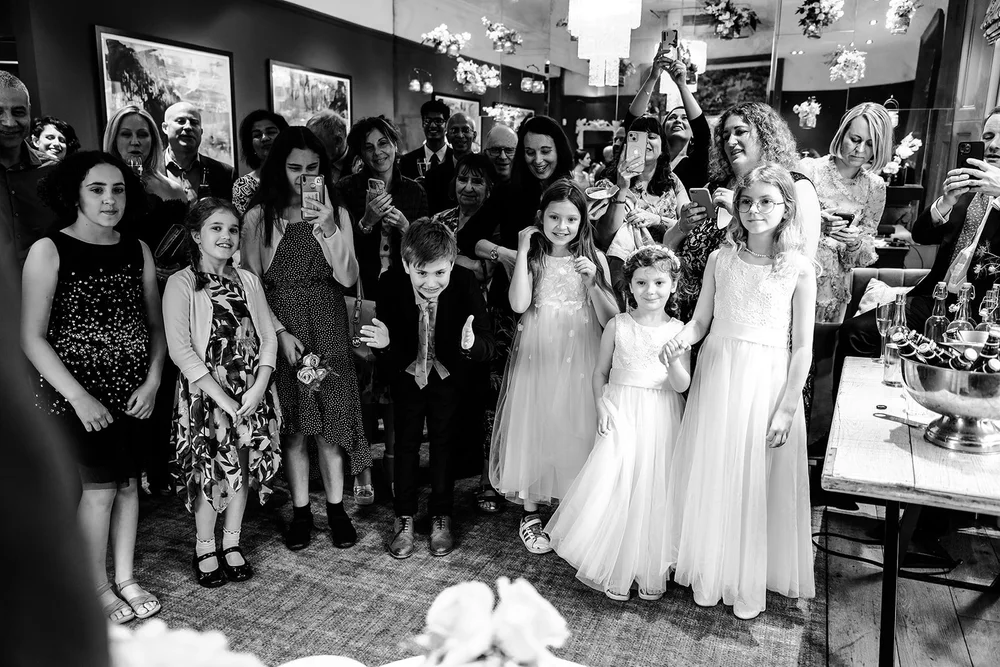 Family and guests at Michelle and Robin&rsquo;s wedding at The Phene in Chelsea - 4