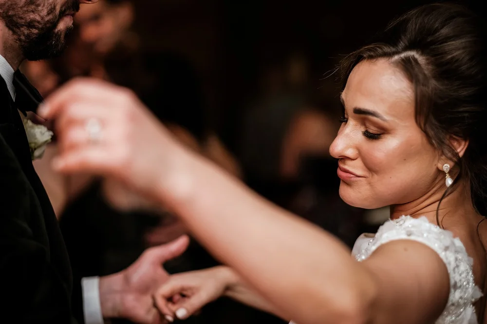 A guest dancing during the evening celebration at Fortnum & Mason