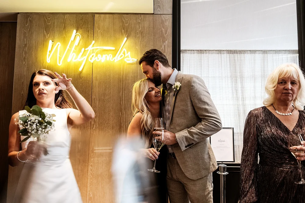 Getting ready together at The Londoner hotel before a Marylebone Town Hall wedding - 10