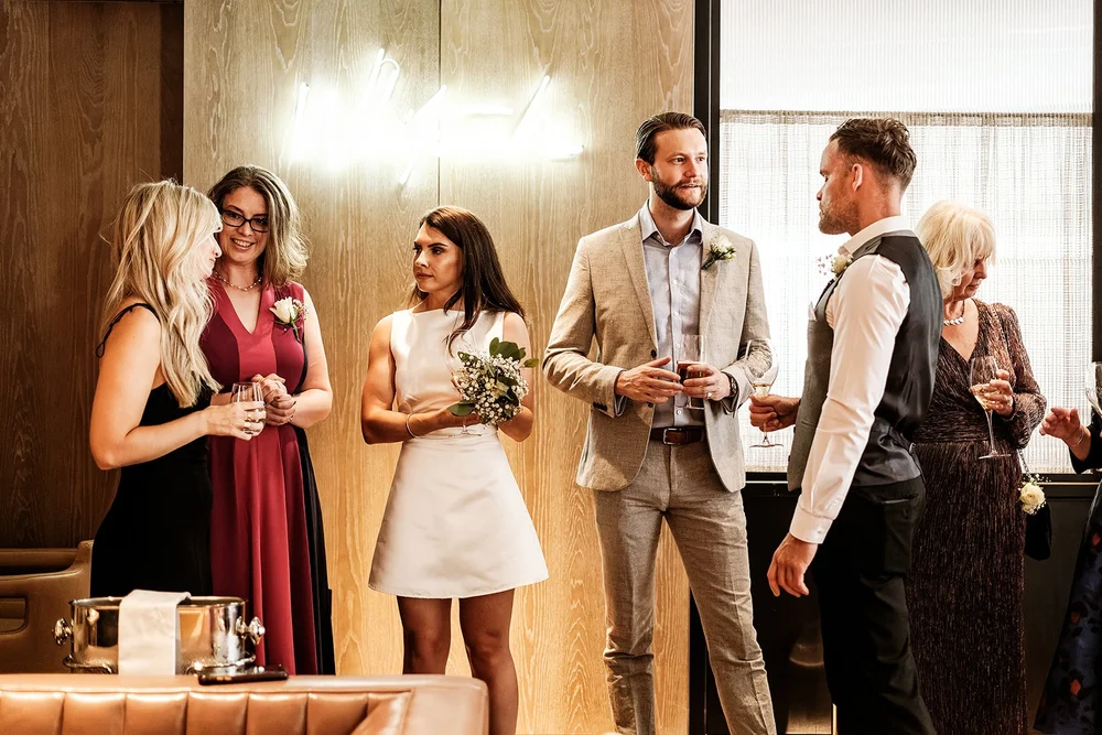 Getting ready together at The Londoner hotel before a Marylebone Town Hall wedding - 11