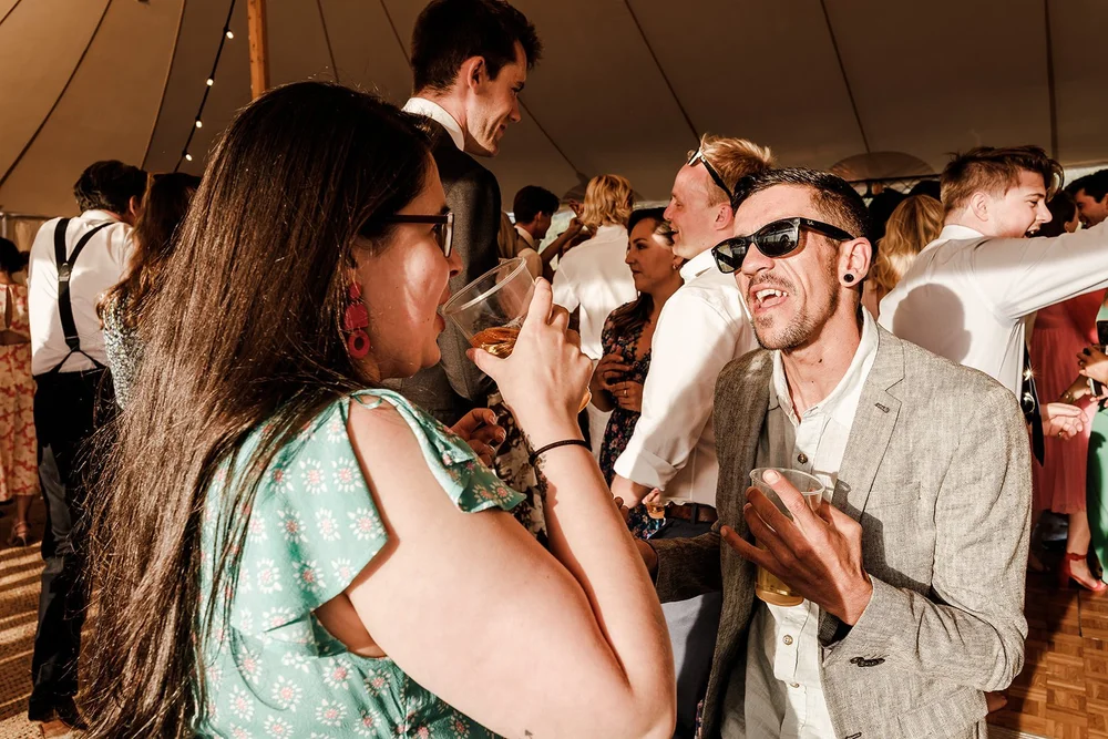 Sunset couple portraits and silent disco at a Guernsey wedding - 5