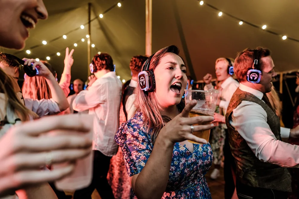 Sunset couple portraits and silent disco at a Guernsey wedding - 6