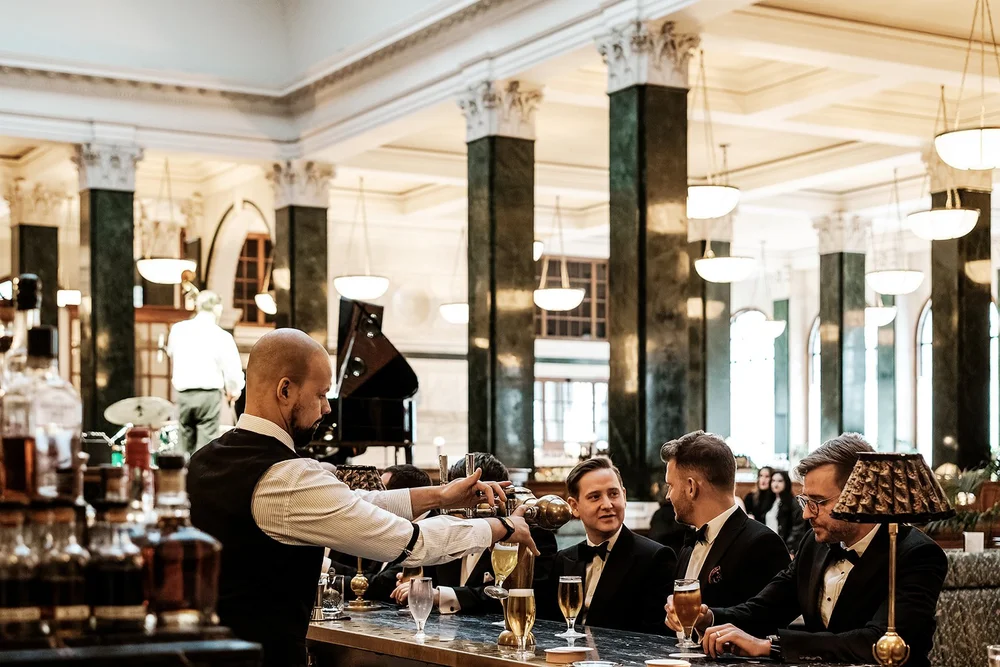 Jay getting ready before her wedding at The Ned Hotel, City of London - 2