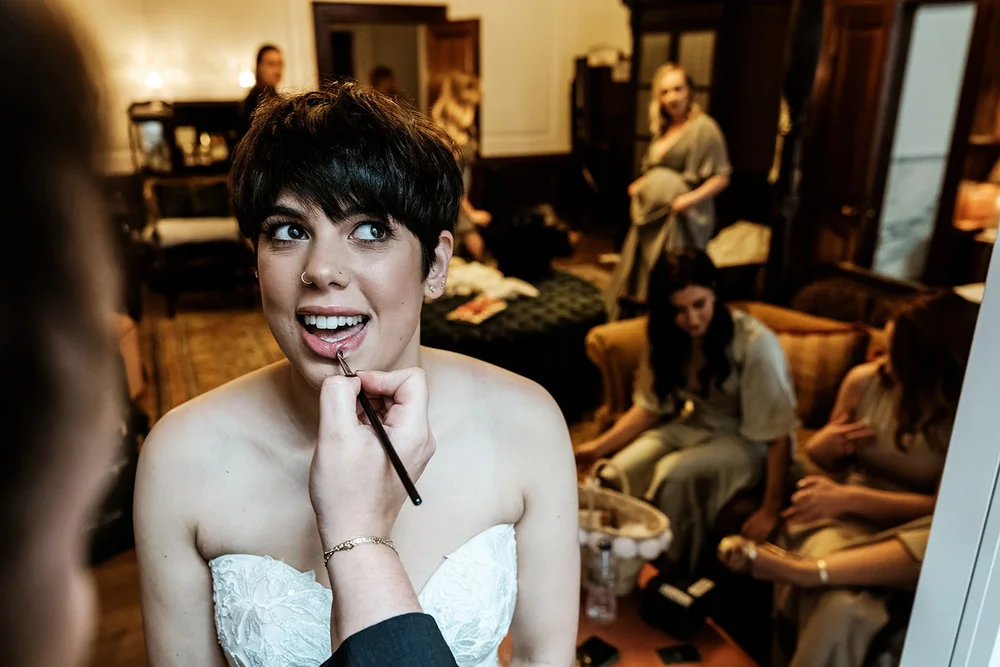 Jay getting ready before her wedding at The Ned Hotel, City of London - 5